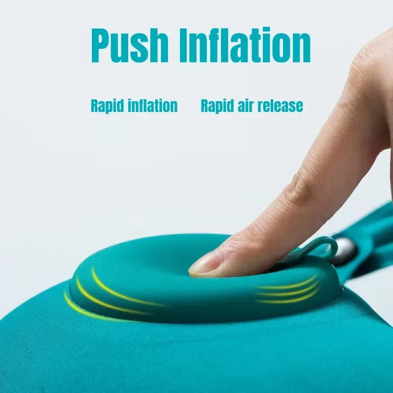 Inflatable U-Shaped Travel Pillow