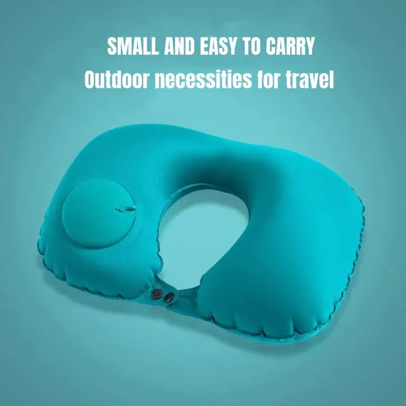 Inflatable U-Shaped Travel Pillow
