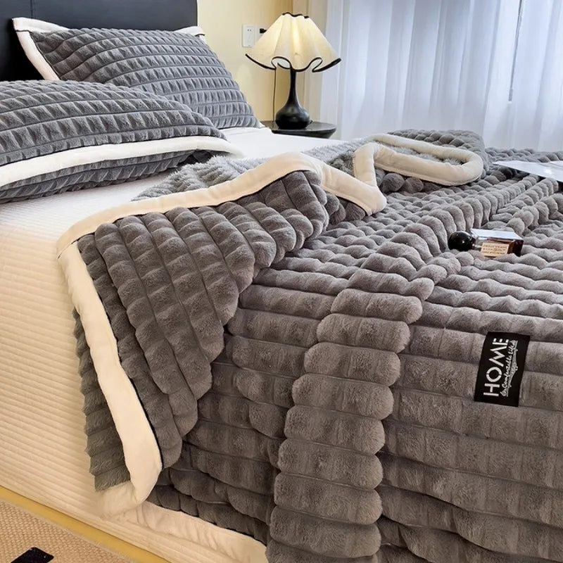 Golden Mink Fleece Blanket