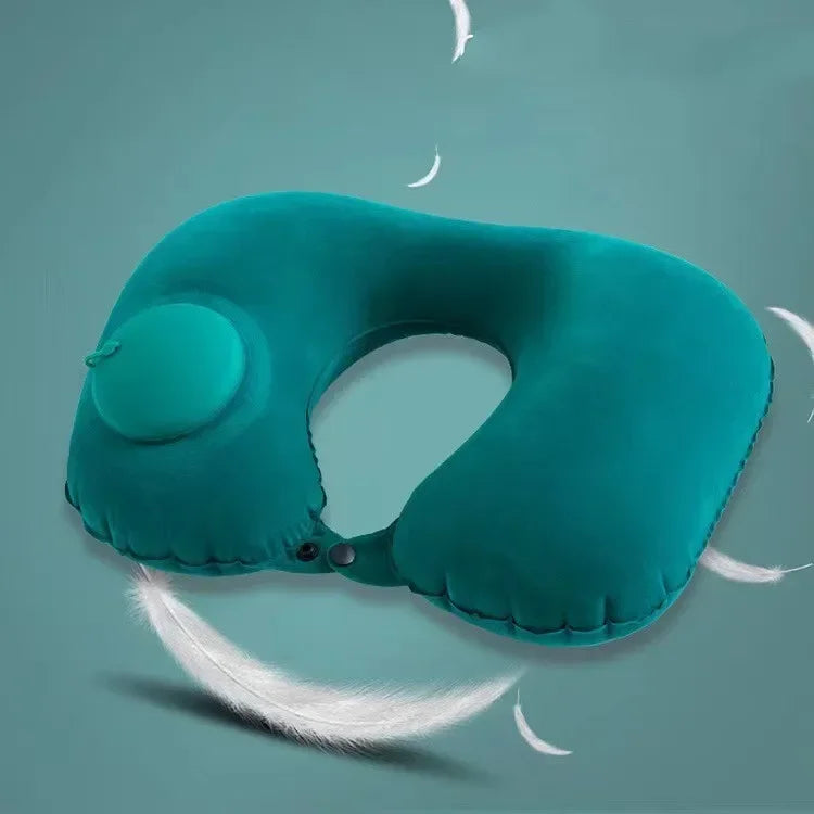 Inflatable U-Shaped Travel Pillow