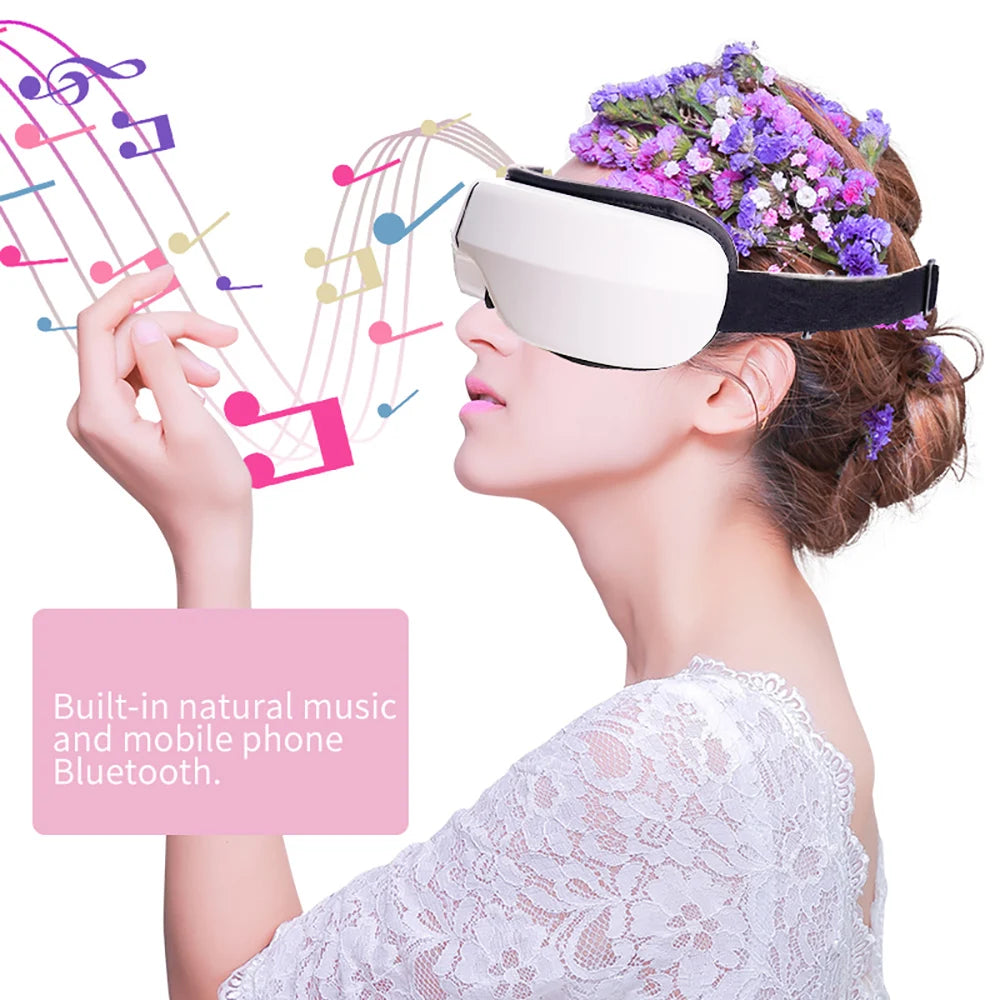 Smart Eye Massage Instrument Vibration Eye Care Massager Airbag Compress Bluetooth Music Eye Relax Fatigue Massage Sleep Mask