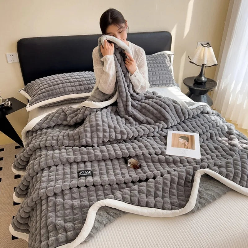 Golden Mink Fleece Blanket