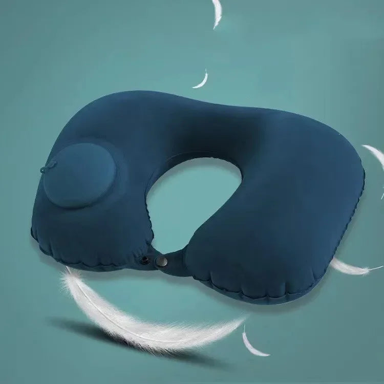 Inflatable U-Shaped Travel Pillow