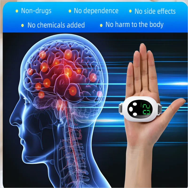 Sleep Aid Machine New Microcurrent Sleep Aid Device EMS Sleep Instrument for Insomnia Stress Anxiety Relief Palm Pulse Massager