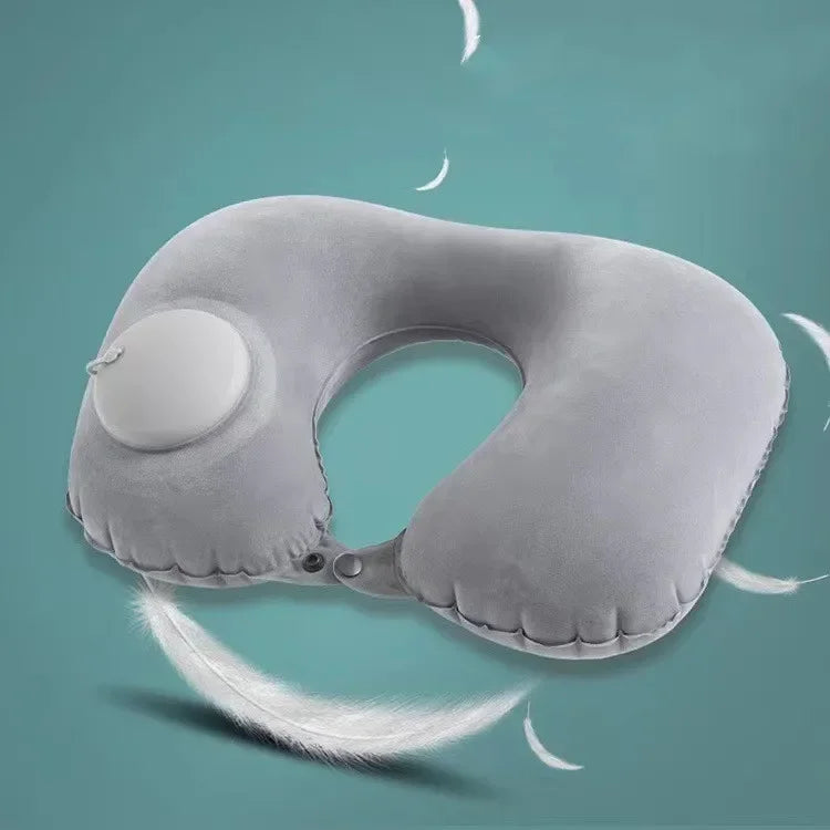 Inflatable U-Shaped Travel Pillow