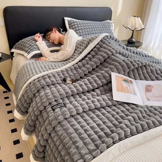 Golden Mink Fleece Blanket